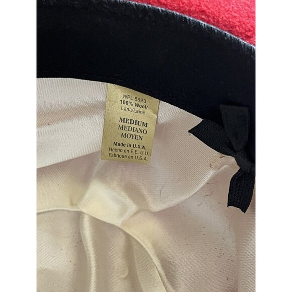 Capas Little Topper Red 100%Wool Felt  Hat Derby Wedding A MUST SEE PHOTOS SIZEM - Picture 12 of 16